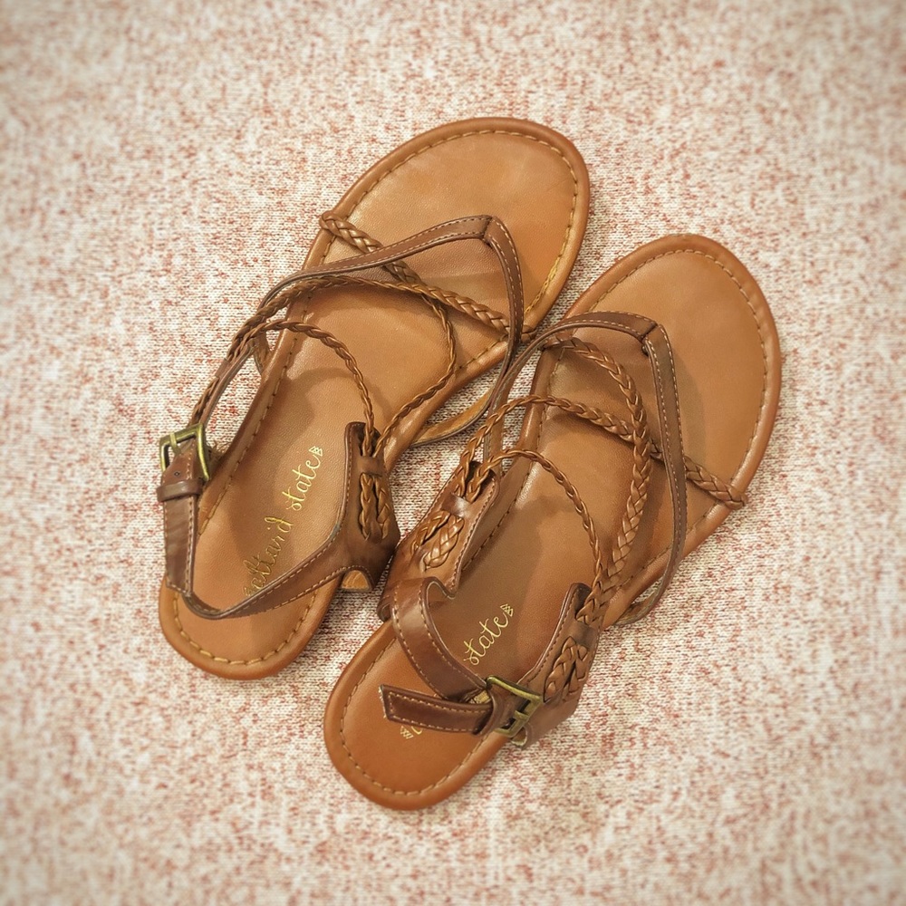 altar’d state strappy leather sandals